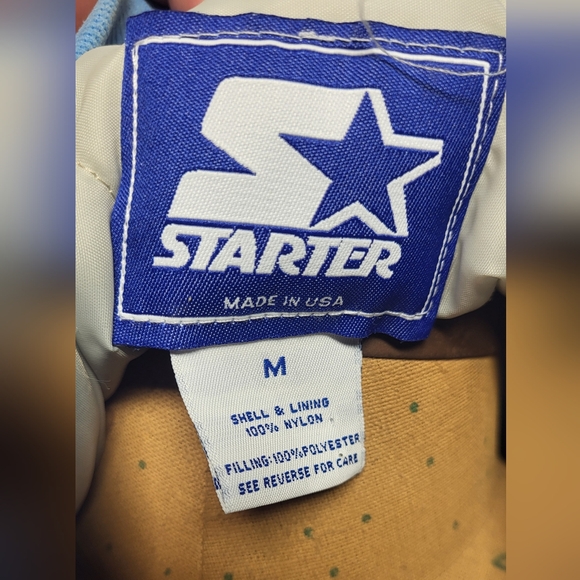 Vintage Mens 90s Carolina Tarheels Puffy Varsity Bomber Jacket  Size Medium - Picture 9 of 13